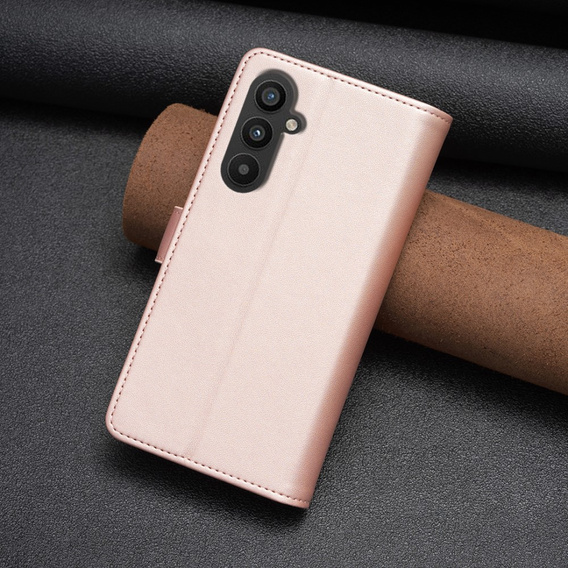 Pattintható tok a Samsung Galaxy A25 5G, Wallet Zipper Pocket, fekete
