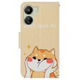 Pattintható tok a Xiaomi Redmi 13C / Poco C65, Wallet, Akita Dog, krémszínű