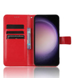 Pattintható tok a Samsung Galaxy S23 FE, Crazy Horse Wallet, piros