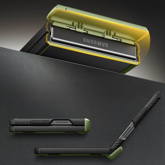 Tongate MECH tok MagSafe-val a Samsung Galaxy Z Flip7 FE / Z Flip6 készülékhez, zöld színű