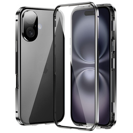 Tok iPhone 16, Magnetic Dual Glass, fekete