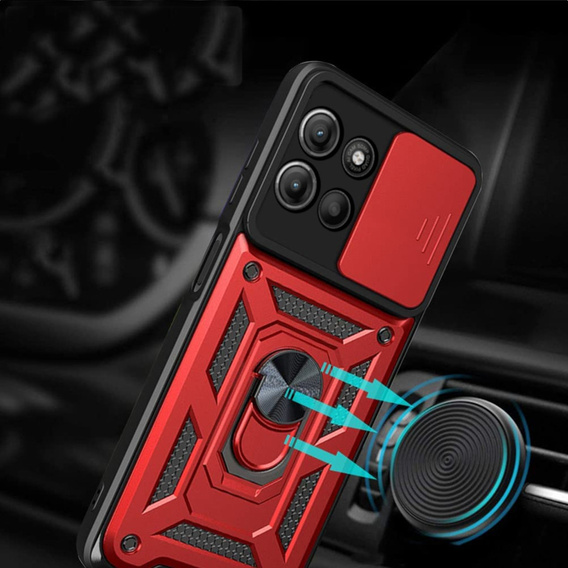 Telefontok a Motorola Moto G15 / Motorola Moto G15 Power, CamShield Slide, piros