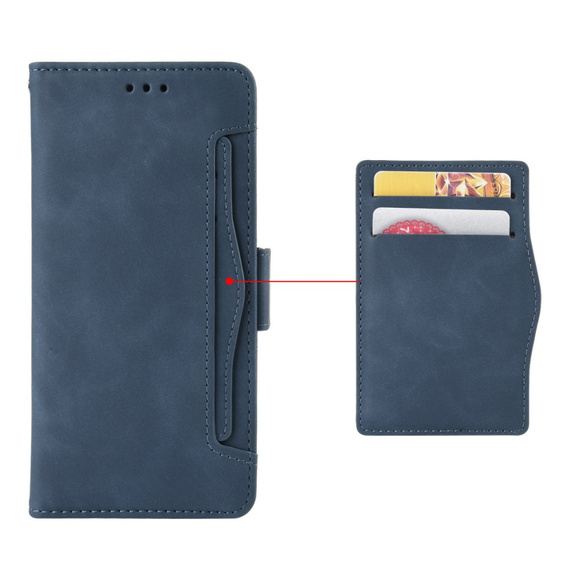 Pattintható tok a Infinix Hot 50 4G, Card Slot, sötétkék