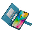 Pattintható tok a iPhone 16 Pro Max, Wallet Zipper Pocket, kék
