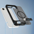 Tok iPhone 16E, Kickstand Matt Case, MagSafe, fekete