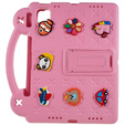 Gyermek tok Apple iPad Air 11" 6 gen. 2024, Cute Patterns, állvánnyal, rózsaszín