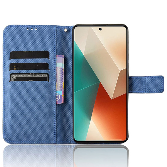 Pattintható tok a Xiaomi Redmi Note 13 5G, Wallet Smart Magnet, kék