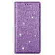 A flip tok iPhone 16E, Card Slot Glittery, lila