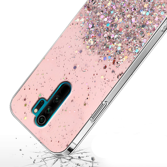 Telefontok a Xiaomi Redmi Note 8 Pro, Glittery, rózsaszín