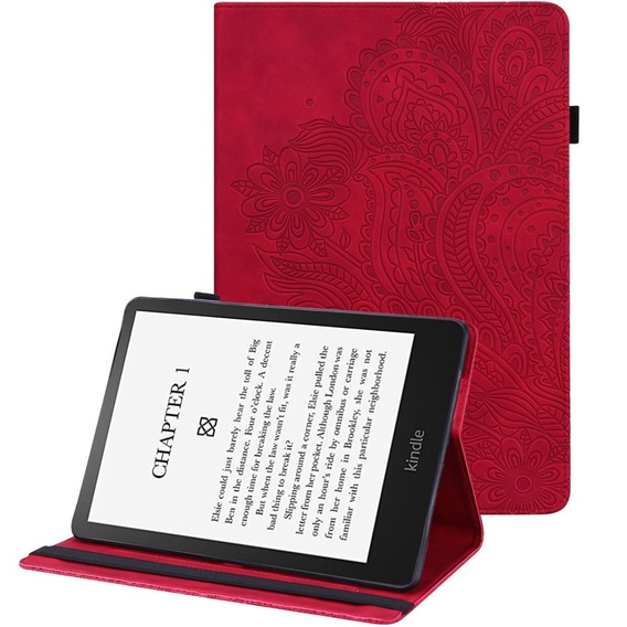 Pattintható tok Amazon Kindle Paperwhite 5 (2021), flower, kék