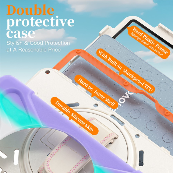 Páncélozott tok állvánnyal és vállpánttal a Lenovo Tab One készülékhez