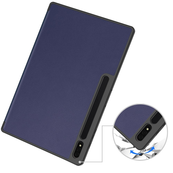 Tok Samsung Galaxy Tab S10 Ultra, Smartcase tolltartóval, sötétkék