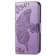 Pattintható tok a Motorola Edge 50 Ultra, Butterfly, lila