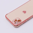 Telefontok a Apple iPhone 11, Electro heart, rózsaszín rose gold