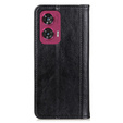Pattintható tok Motorola Edge 50 Fusion 5G, Split Leather, fekete