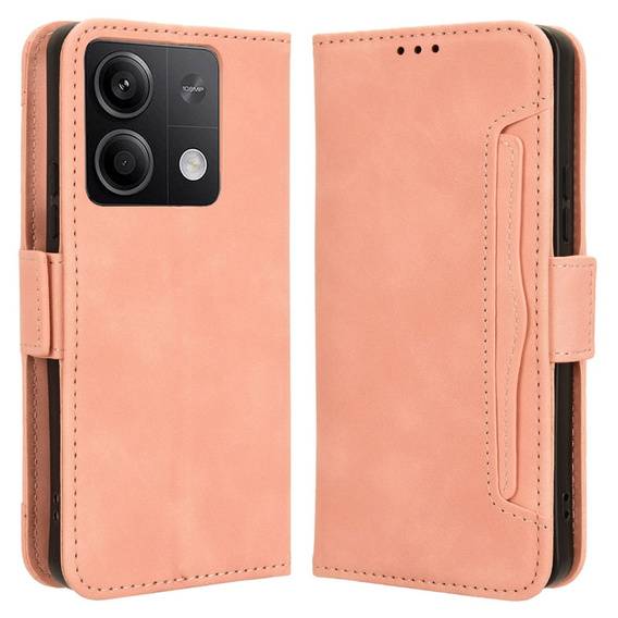 Pattintható tok a Xiaomi Redmi Note 13 5G, Card Slot, rózsaszín