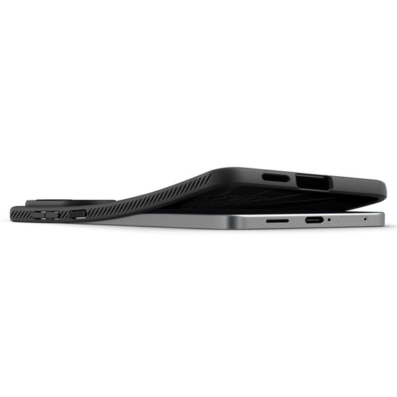 A Spigen tok Samsung Galaxy S25 Edge, Liquid Air, fekete + 9H edzett üveghez