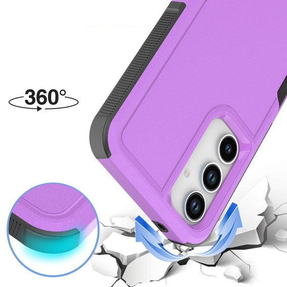 Páncélozott tok Samsung Galaxy A35 5G, Dual Shockproof, lila