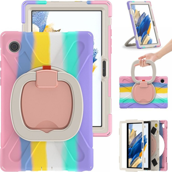 Gyerek tok Samsung Galaxy tab A8 10.5 SM-X200 SM-X205, páncélozott, pánttal, kék