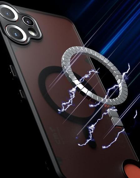 Tok CMF Nothing Phone 2 Pro-hoz, MagSafe, ERBORD Matt Case, fekete