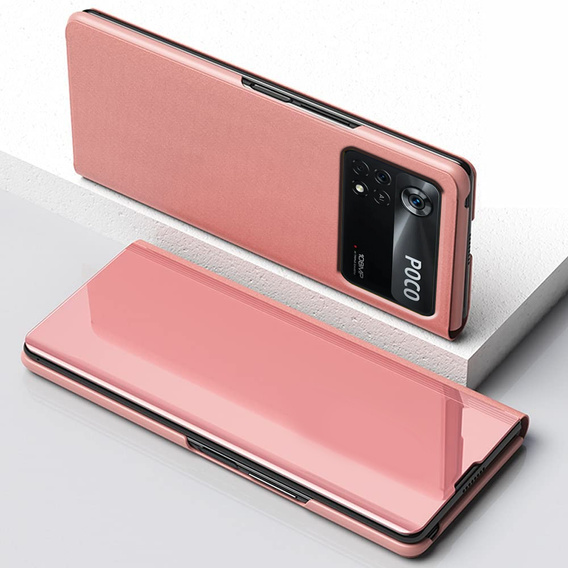 Telefontok a Xiaomi Poco X4 Pro 5G, Clear View, rózsaszín rose gold