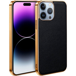 Telefontok a iPhone 13 Pro, Cowhide Leather, fekete