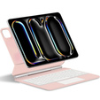 Billentyűzet tok iPad Pro 11" 2024, Magnetic Keyboard Touchpad, rózsaszín