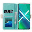 Flap tok Samsung Galaxy S20 FE/5G, Wallet Pocket Zipper Lace, zöld
