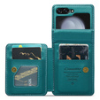 CASEME flip tok Samsung Galaxy Z Flip5 5G, Litchi Wallet, zöld
