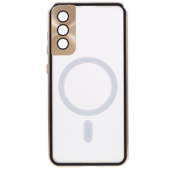 Magnetic Dual Glass MagSafe tok Samsung Galaxy S22, arany