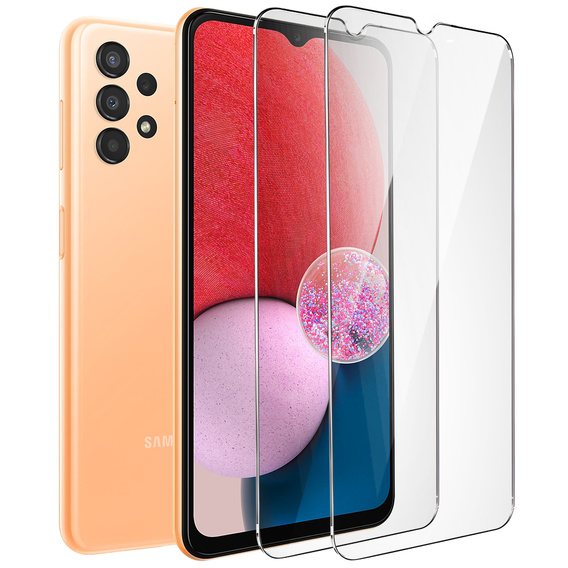 2x edzett üveg a Samsung Galaxy A13 4G/5G, ERBORD 9H Hard Glass a képernyőn