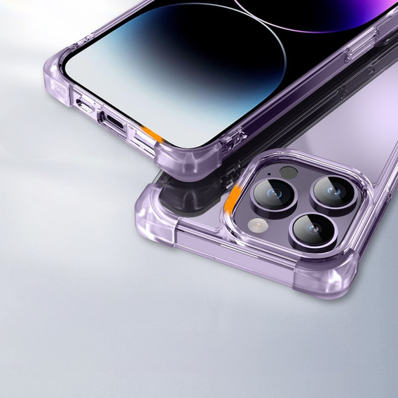 Tok iPhone 14 Pro, ERBORD CornerShield, lila