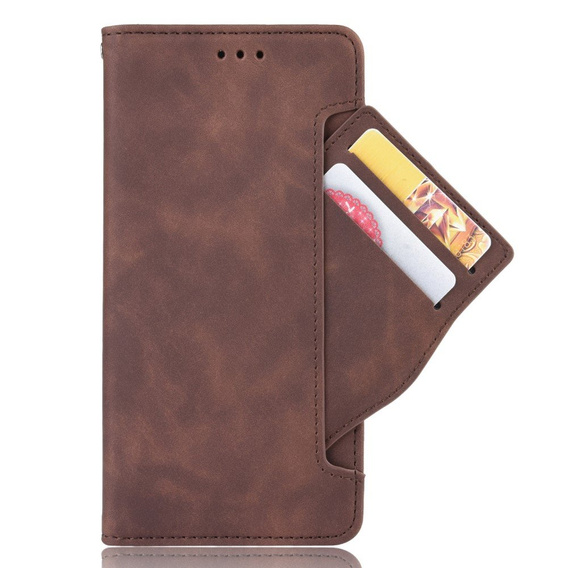 Pattintható tok a Motorola Edge 30 Neo, Card Slot, barna