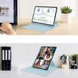 Billentyűzet tok Samsung Galaxy Tab S9+, Rotary 360° Leather, világoskék