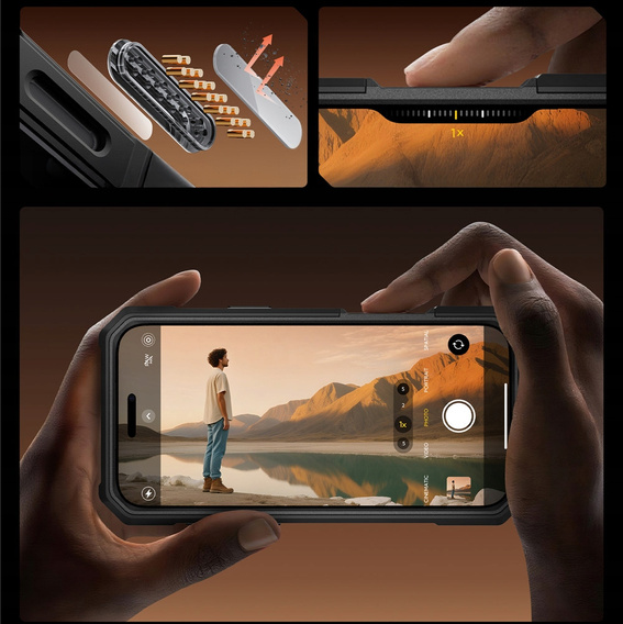 Supcase tok iPhone 17 Pro Max készülékhez, Unicorn Beetle Grip Pro Mag, Fekete