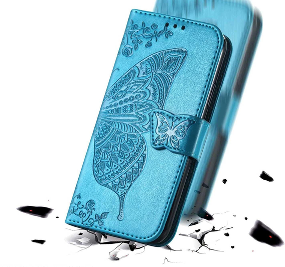 Pattintható tok a Realme 12 Pro 5G / 12 Pro+ 5G, Butterfly, kék