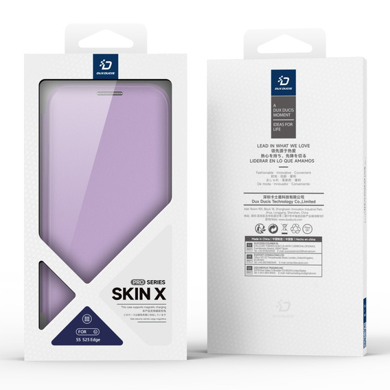 Dux Ducis Telefontok a Samsung Galaxy S25 Edge, Skin X Pro, MagSafe, lila