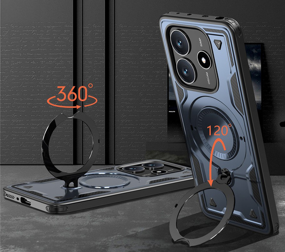 tok Xiaomi Redmi Note 14 5G, katonai MagSafe, kék + 9H Glass