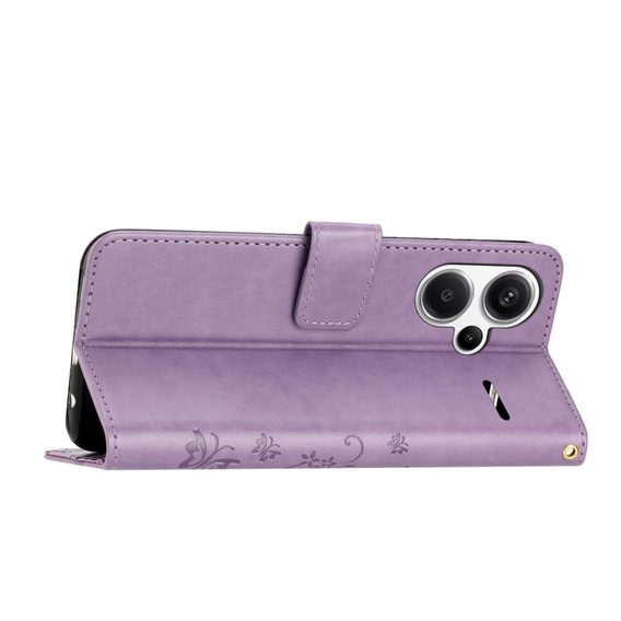 Pattintható tok a Xiaomi Redmi Note 13 Pro+, Butterfly, lila
