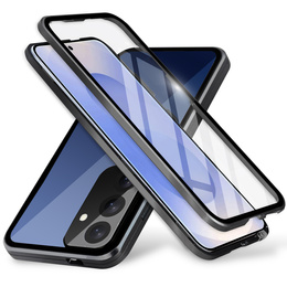 Tok Samsung Galaxy S25, Magnetic Dual Glass, fekete