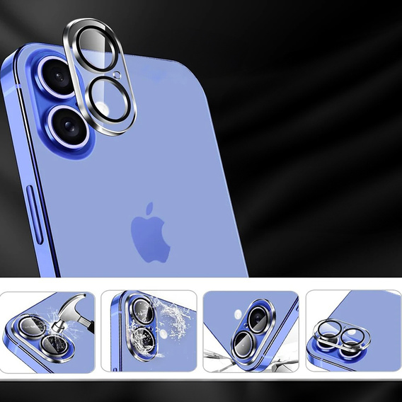 Edzett kameraüveg iPhone 16 / 16 Plus, fekete