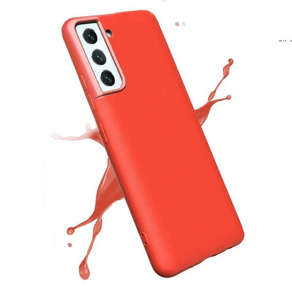 Telefontok a Samsung Galaxy S21+ Plus, Silicone Lite, piros