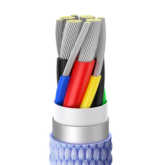 Baseus Crystal Shine USB-C – USB-C 100 W-os kábel USB-C porttal rendelkező eszközökhöz