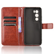 Pattintható tok a Oppo Reno 12, Crazy Horse Wallet, barna
