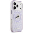 Karl Lagerfeld IML Glitter Karl & Choupette Heads Logo MagSafe tok iPhone 17 Pro-hoz
