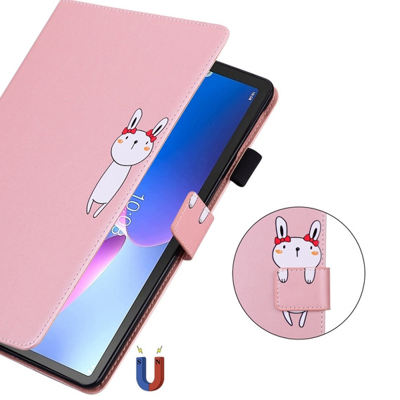 Tok Lenovo Tab M10 Plus 10.6 Gen 3, pánttal, animal, rózsaszín