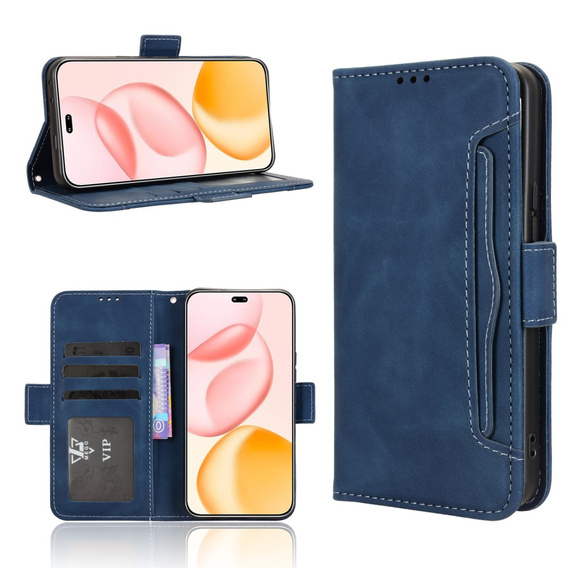 Pattintható tok a Honor 400 Pro 5G, Card Slot, sötétkék