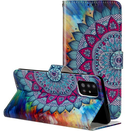 Pattintható tok a Samsung Galaxy A51, Wallet, Mandala Flower