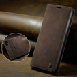 CASEME tok Huawei P30 Pro, Leather Wallet Case, sötétbarna