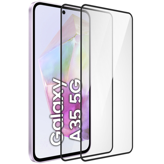 2x edzett üveg ERBORD 3D a Samsung Galaxy A35 5G teljes képernyő